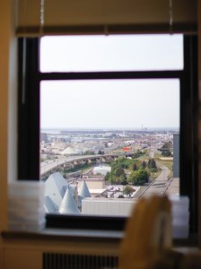view from a window overlooking part of a cityscape at Dental Implant & Reconstructive Center
